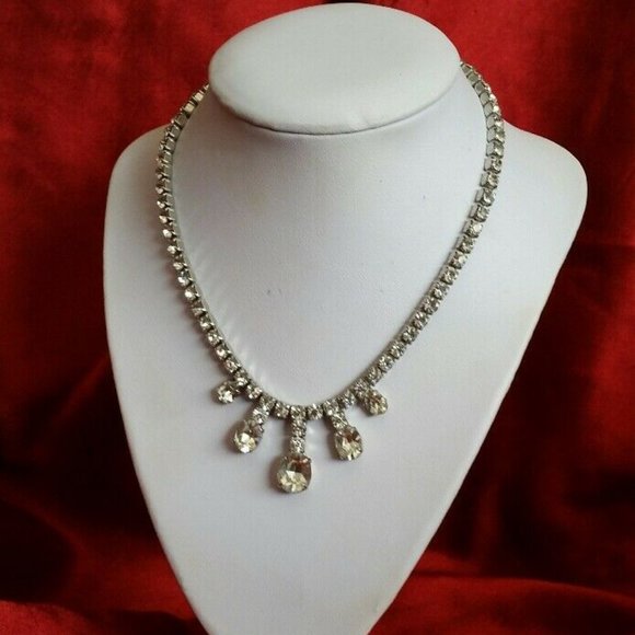 Joseph Weisner N.Y. Rhinestone Necklace - Picture 1 of 5